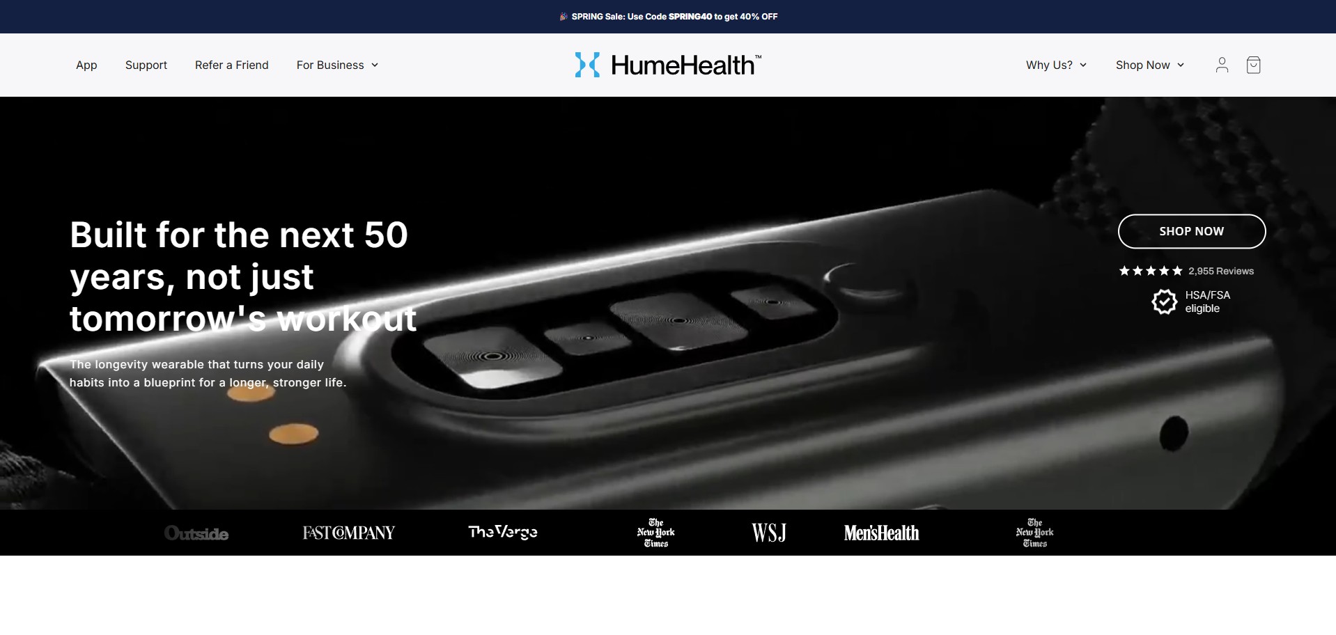 Hume Health Band 2.0 · Lower CPA · Accepts Paypal · (eCommerce / Product)