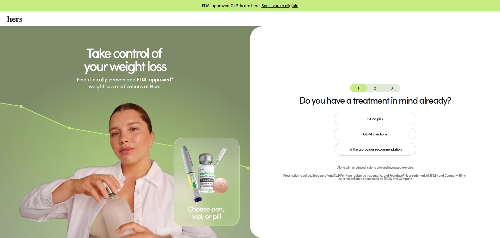 Hers Weight Loss · Home Page · (Telehealth)