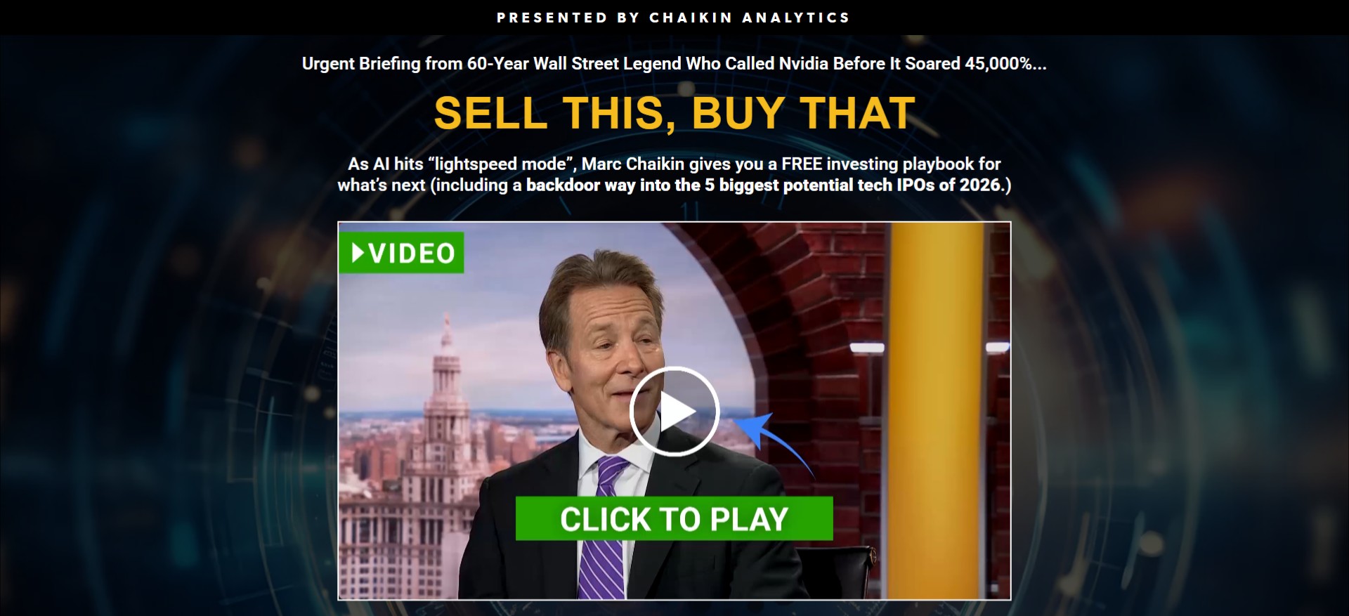 Chaikin Analytics · Frontier AI · VSL · (Biz Opp)