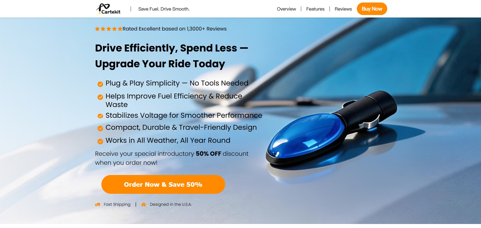 Cartekit FuelSync · CTC $29.99 · Accepts Paypal · Including Checkout Event Tracking · (eCommerce / Product)
