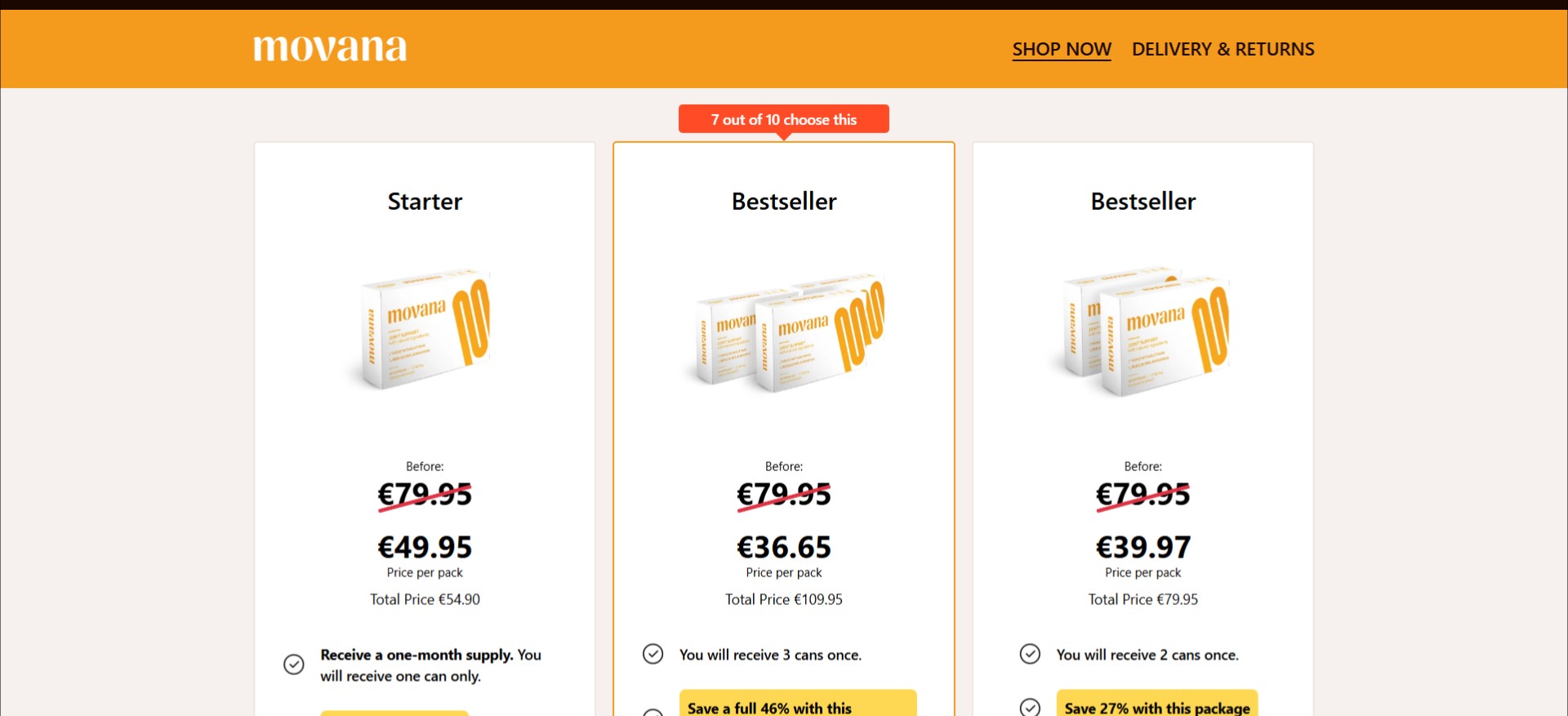 Movana · Direct Checkout Link · Including Checkout Event Tracking · (Health)