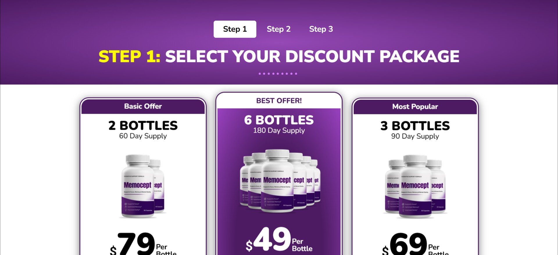 Memocept · Including Checkout Event Tracking · (Nutra / Brain)