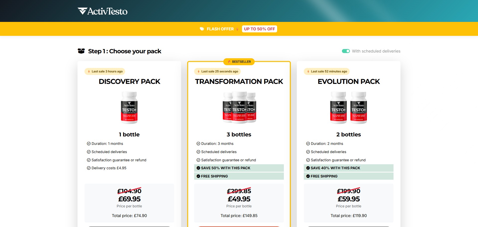 ActivTesto Testo Plus · Direct Checkout Link · (Nutra / Male)