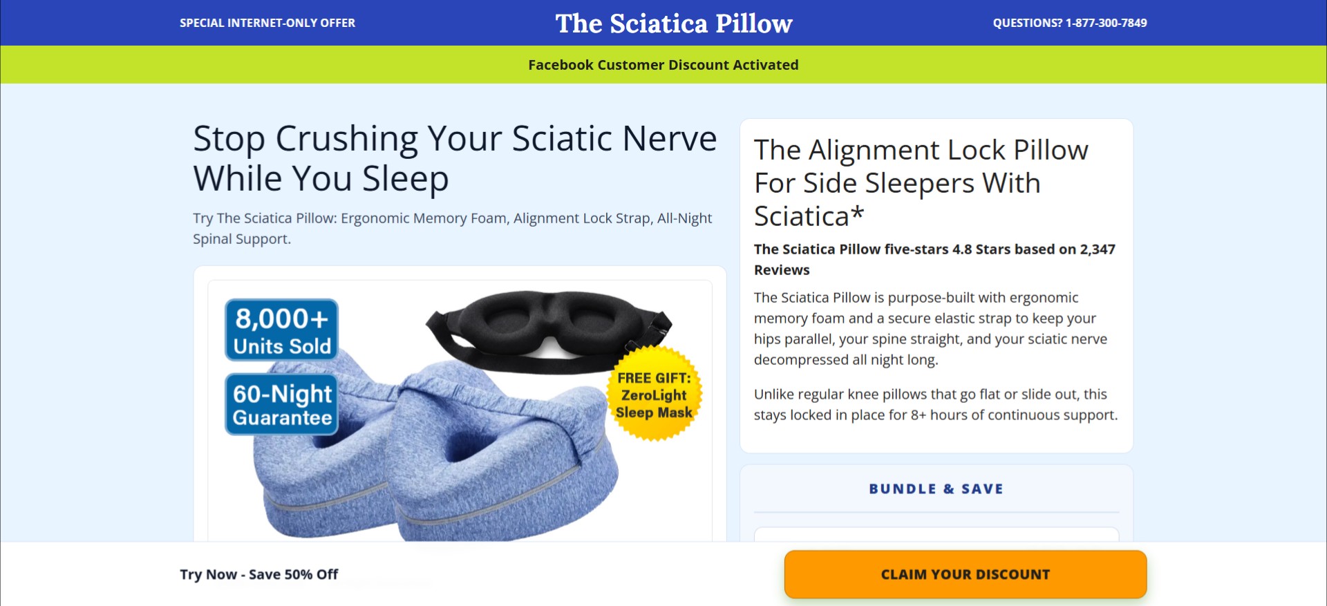 The Sciatica Pillow · (eCommerce / Product)