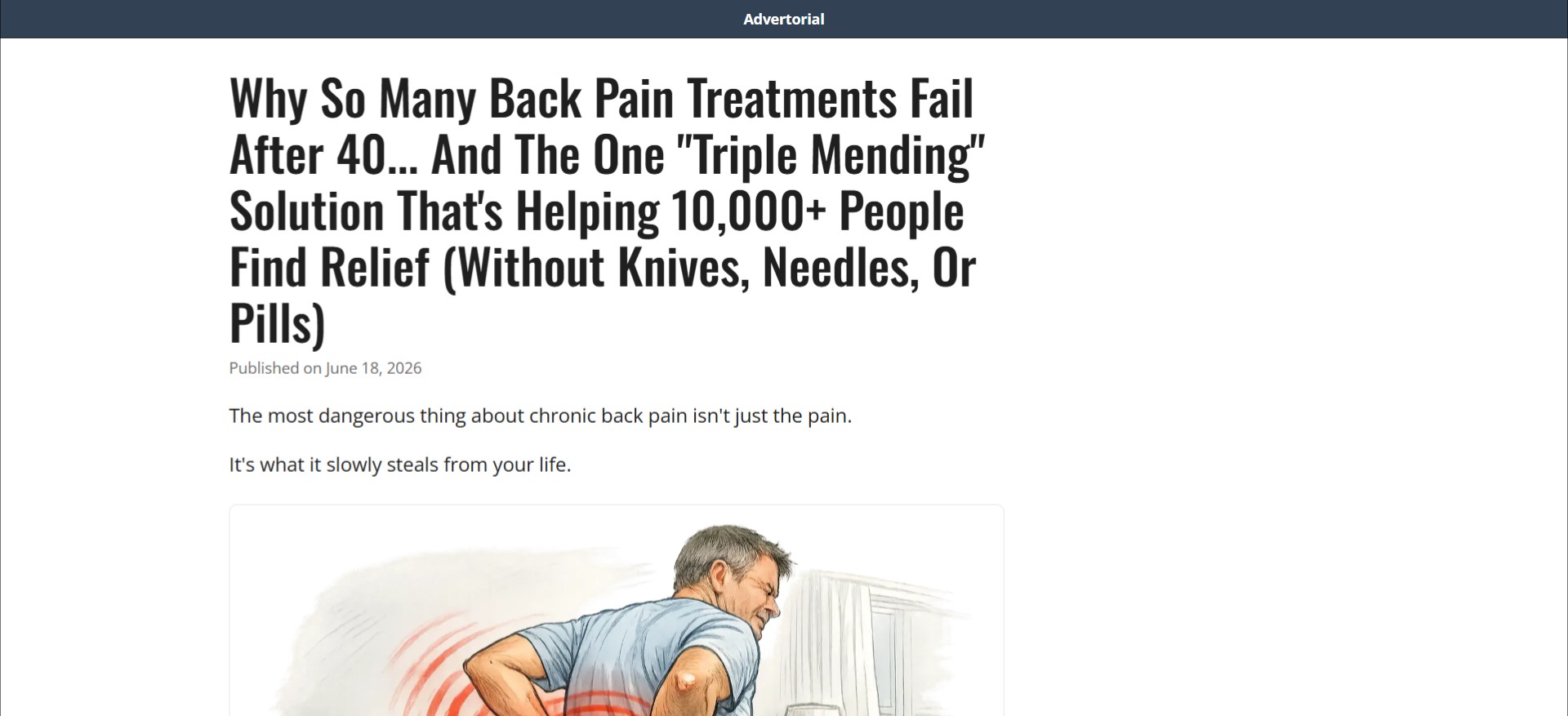 ReliefMD Back Massager · Presell Page · (eCommerce / Product)