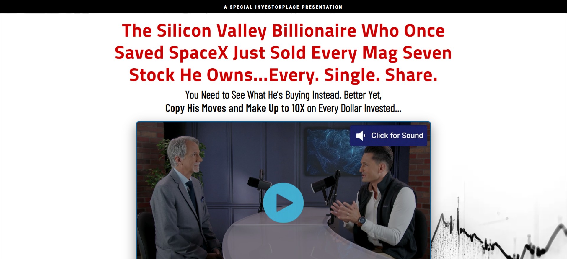 InvestorPlace · Billionaire's Backdoor · VSL · (Biz Opp)